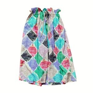 Vivienne Westwood Red Label Multicolor Harlequin A-Line Paper Bag Skirt